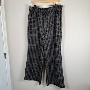 Torrid Tweed Boucle Plaid Wool Wide‎ Leg High Rise Dress Pants 16 Regular NWT